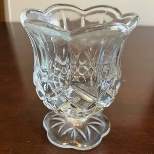 Vintage Homeco Diamond Pattern Tulip Steamed Candle Votive 4” X 3 1/4